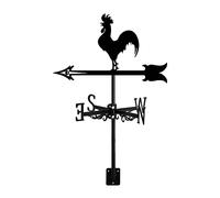 Geofray Rooster Weather Vane - Retro Cockerel Weathervane Silhouette - Decorative Wind Direction Indicator for Outdoor Yard Farm