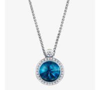 Geoghegan Satellite 18ct White Gold 3.50ct Blue Topaz & 0.28ct Diamond Cluster Pendant SAT18/W