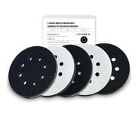GEOGIEEW 5PCS Sponge Interface Pad 125mm Soft Foam Sanding Pads for Orbital Sander, Sanding Pads for Polishing and Sanding Curved Surfaces, Hook and Loop Replacement Buffer Padfor DrillLow Noise