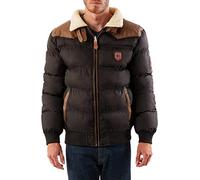 Geographical Norway ABRAMOVITCH BELL Men - Men's Winter Jacket - Men's Winter Fleece Down Jacket - Black Quilted Coat for Men - Jacket/Parka, Black, M
