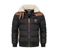 Geographical Norway Abramovitch Men - Warm Coat Fur Seasons Autumn Winter Spring - Men's Comfortable Jacket Long Sleeve Windproof Parka Style - Men (Black XL)