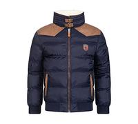 Geographical Norway Abramovitch Men - Warm Coat Fur Seasons Autumn Winter Spring - Men's Comfortable Jacket Long Sleeve Windproof Parka Style - Men (Marine blue L)