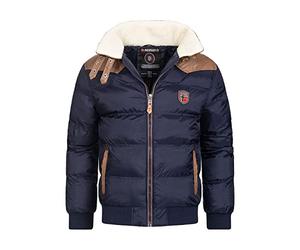 Geographical Norway Abramovitch Men - Warm Coat Fur Seasons Autumn Winter Spring - Men's Comfortable Jacket Long Sleeve Windproof Parka Style - Men