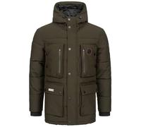 Geographical Norway Albert Men - Men's Comfortable Autumn Winter Warm Parka - Comfortable Waterproof Hooded Coat - Men's Warm Windproof Jacket - Men (Khaki XXL)