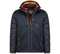 Geographical Norway Beachwood Men - Men's Autumn Winter Warm Padded Jacket - Warm Coat Jacket - Long Sleeve Windbreaker Padded Jacket - Men (Marine blue XL)