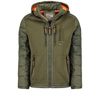 Geographical Norway Beachwood Men - Men's Warm Quilted Down Jacket - Men's Warm Winter Lining Coat Jacket - Long Sleeve Windproof Jacket - Quality Padding Lightweight Fabric (KHAKI ORANGE M)