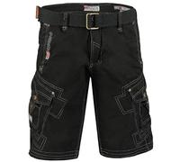 Geographical Norway Cargo shorts for men - Summer Bermuda shorts - Brand: Production, Black, M