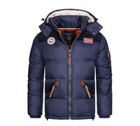 Geographical Norway Celian Men - Warm Coat Fur Seasons Autumn Winter Spring - Men's Comfortable Jacket Long Sleeve Windproof Parka Style (Navy M)
