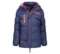 Geographical Norway Citernier Lady - Warm Coat Fur Seasons Autumn Winter Spring - Women Comfortable Jacket Long Sleeve Windproof Parka Style (Navy Blue M)