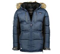 Geographical Norway Danone - Warm Quilted Down Jacket for Men - Long Sleeve Windproof Coat With Winter Lining - Quality Fabric Padding (Navy 6XL)
