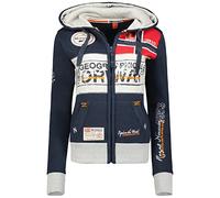 Geographical Norway Flyer Lady - Women's Hoodies Zip Jumpers Pockets - Sweatshirt Sweater Long Sleeve Warm Top Jacket - Women's Clothes Spring Summer Autumn Winter Season (Navy L)