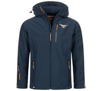 Geographical Norway FVS Production H-H Men's Autumn Winter Softshell Jacket Rain Outdoor Transition Jacket, navy, XL
