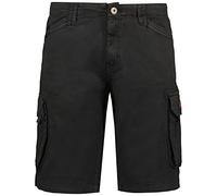 Geographical Norway GEO Norway Palar Men -Short/Bermuda Men - Cotton Cargo Trousers, Men's Clothing for Summer - Shorts and Bermuda, Black, M