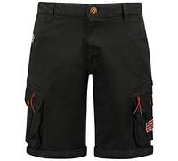 Geographical Norway GEO Norway Parento Men - Shorts/Bermuda Shorts - Cotton Cargo Trousers for Boy/Men for Summer - Shorts and Bermuda Shorts, Black, S