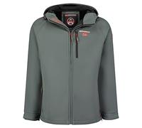 Geographical Norway Geo Norway Takito Men's Softshell Jacket - Waterproof and Windproof/Garment/Coat with Long Sleeves, dark grey, M