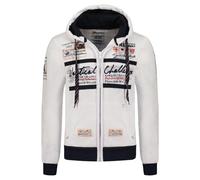 Geographical Norway Goasting Men's Hoodie Jacket, White, XXXL