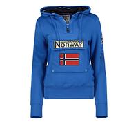 Geographical Norway Gymclass Lady - Women's Hooded Sweatshirt Kangaroo Pockets - Women's Sweatshirt Manche Pullover Casual Long Sleeve Warm - Hoodie Jacket Tops Sport (Royal Blue XL, Size 4)