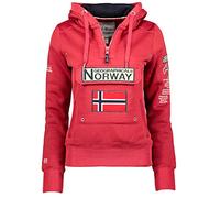 Geographical Norway Gymclass Lady - Women's Hoodies Zip Jumpers Pockets - Sweatshirt Sweater Long Sleeve Warm Top Jacket - Women's Clothes Spring Summer Autumn Winter Season (Garnet XL)