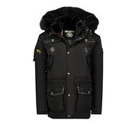 Geographical Norway H-259 Men's Winter Jacket Parka Faux Fur Collar, black, XXL