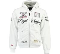 Geographical Norway Men Designer Hoodie Blouson - Fighter -3XL White