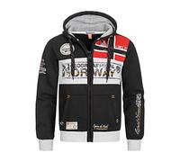 Geographical Norway Men Designer Hoodie Jacket - FLYER -S Black