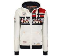 Geographical Norway Men Designer Hoodie Jacket - Flyer -XL White
