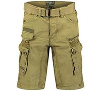 Geographical Norway Panoramique Men - Men's Casual Cotton Bermuda Shorts - Men's Comfortable Sport Cargo Shorts - Man All Seasons Spring Summer Autumn (Mastic XXL)