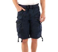 Geographical Norway Men's Cargo Short People - Navy Camo, S
