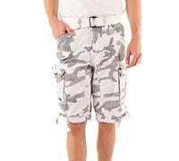 Geographical Norway Men's Cargo Shorts People - White Camo, M