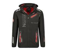 Geographical Norway Men's GN-ROYAUTE Softshell Parka Black/Orange, Black, XXL