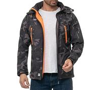 Geographical Norway Men's Jacket Techno-bans Camo - Black-Orange M