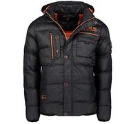 Geographical Norway Men's Quilted Winter Jacket Citernier Hood - Black, XXL