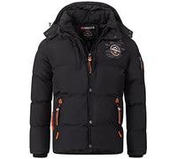 Geographical Norway Men's Quilted Winter Jacket - Lined Warm Anorak - Outdoor Ski Snowboard Jacket for Winter / Autumn in Bundle with UD Beanie, S