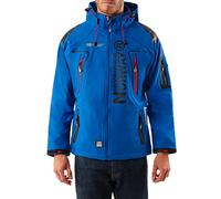 Geographical Norway Men's Softshell Functional Outdoor Jacket Water-Resistant - Blue - Blue, Large