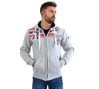 Geographical Norway Fespote Men - Men's Zip Hoodie - Comfortable Sweatshirt Sweatshirt Logo Long Sleeve Warm - Men's Season Spring Summer Fall Winter (Light grey M)