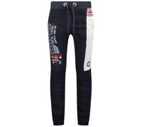 Geographical Norway Merinos EO-PR Navy Men 100 B67 (WU8131H/GNO/Navy) Men's Training Trousers, Dark Blue, Comfortable, Adjustable Waistband, Slim Fit, Cuffs, gray, S