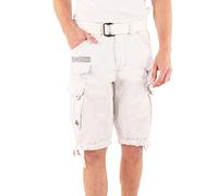 Geographical Norway Men's Cargo Shorts People - White, M