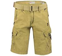 Geographical Norway Peanut Men - Men's Casual Cotton Bermuda Shorts - Men's Comfortable Sport Cargo Shorts - Man All Seasons Spring Summer Autumn (Mastic L)