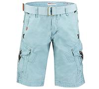 Geographical Norway Peanut Men - Men's Casual Cotton Bermuda Shorts - Men's Comfortable Sport Cargo Shorts - Man All Seasons Spring Summer Autumn (Sky blue L)