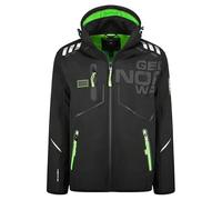 Geographical Norway Robin Men - Softshell Jackets for Men Waterproof Outdoor Hooded UK - Windproof Rain Coats Men's - Activities Hiking Skiing Autumn Winter Spring (Black M)