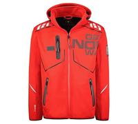 Geographical Norway Robin Men - Softshell Jackets for Men Waterproof Outdoor Hooded UK - Windproof Rain Coats Men's - Activities Hiking Skiing Autumn Winter Spring (Red M)