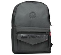Geographical Norway Serdon Unisex Backpack Bag Modern Design Front Pocket Flap Pointed Flap Padded Shoulder Straps Front Badge Practical Accessory School, Black, Taille unique, Traditional Backpacks