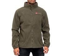 Geographical Norway Tamazonie Men - Men's Warm Mid Thick Fleece Zip - Men's Autumn Winter Spring Warm Jacket - Long Sleeve Sweater Soft Comfort Outdoor (Khaki S)