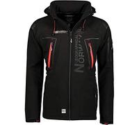 Geographical Norway Men's Softshell Functional Outdoor Jacket Water-Resistant - Black - Black, Large