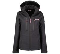 Geographical Norway Timmex Lady - Softshell Jackets for Women Waterproof Outdoor Hooded UK - Windproof Rain Coats Women's - Activities Hiking Skiing Autumn Winter Spring (Navy Black XL)