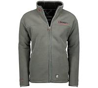 Geographical Norway Ubolt Brandiing Men's Fleece Jacket Warm Teddy Fur Lining Size S-XXL, gray, M