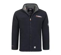 Geographical Norway Ubolt Men - Men's Warm Thick Fleece Zip - Men's Warm Winter Sweatshirt Jacket Soft - Long Sleeve Lined Sweatshirt - Ideal Autumn Winter (Marine blue XXL)
