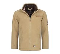 Geographical Norway Ubolt Men - Men's Warm Thick Fleece Zip - Men's Warm Winter Sweatshirt Jacket Soft - Long Sleeve Lined Sweatshirt - Ideal Autumn Winter (Camel L)