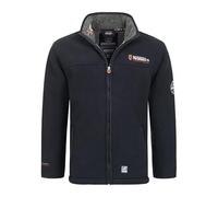 Geographical Norway Ubolt Men - Men's Warm Thick Fleece Zip - Men's Warm Winter Sweatshirt Jacket Soft - Long Sleeve Lined Sweatshirt - Ideal Autumn Winter (Marine blue XL)