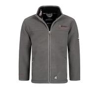Geographical Norway Ubolt Men - Men's Warm Thick Fleece Zip - Men's Warm Winter Sweatshirt Jacket Soft - Long Sleeve Lined Sweatshirt - Ideal Autumn Winter (Dark grey XL)